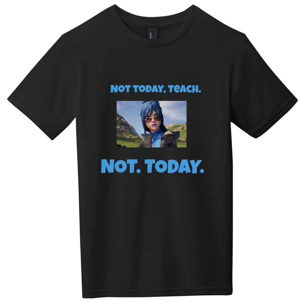 Gildan Black Short Sleeve Tee with Blue Graphic